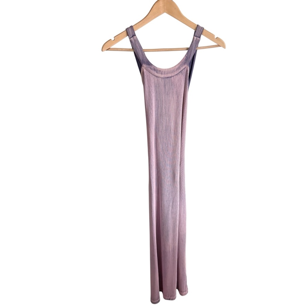 Young Fabulous & Broke Purple Mineral Wash Ribbed Criss-Cross Midi Dress M, NWT - Picture 10 of 10